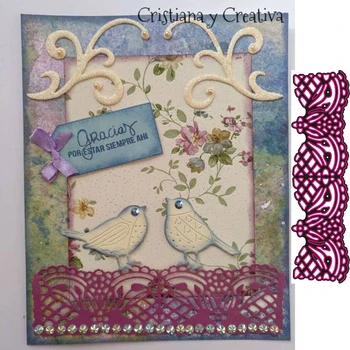 

Metal cutting die cutting lace frame background DIY scrapbook paper process card album embossed template punching machine