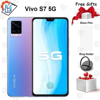 Перейти на Алиэкспресс и купить 2020 Оригинал vivo S7 5G мобильный телефон 6,44 дюймAMOLED экран 8 ГБ + 128 ГБ Snapdragon 76 5G Восьмиядерный 64.0MP камера 4000 мАч Smarpthone
