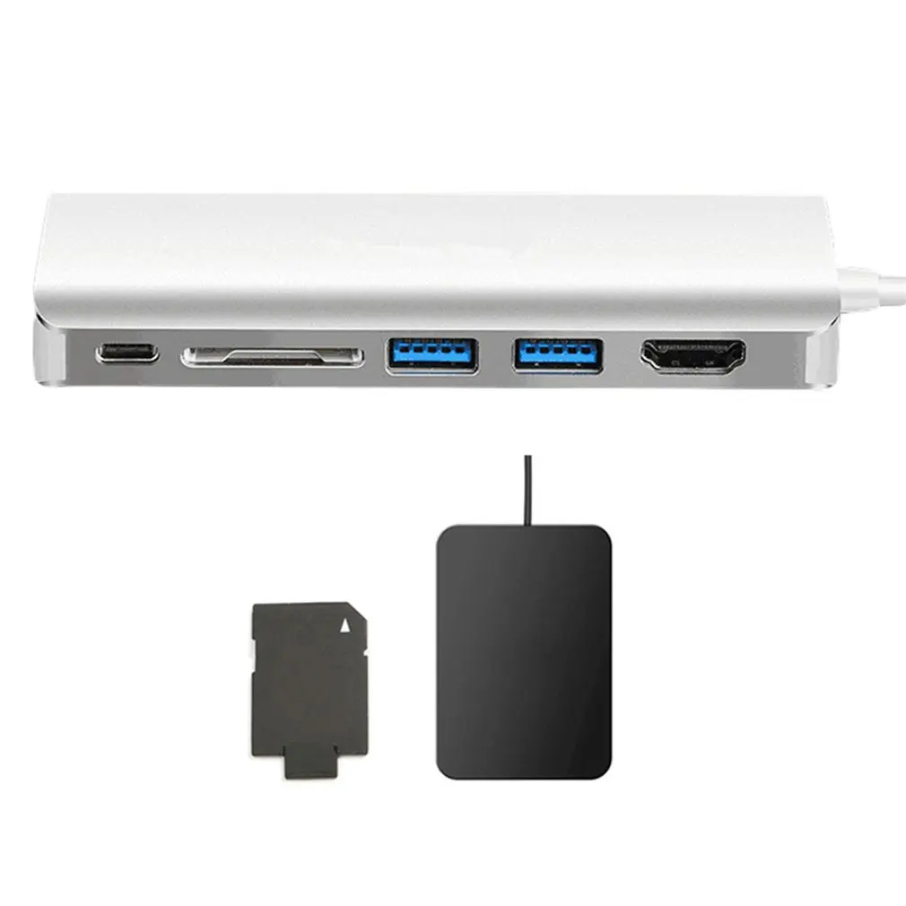 4K HDMI Универсальная док-станция HDMI Двойной видео дисплей Тип C 3,1 к HDMI 2 порта USB3.0+ sd-карта+ гигабитная сеть