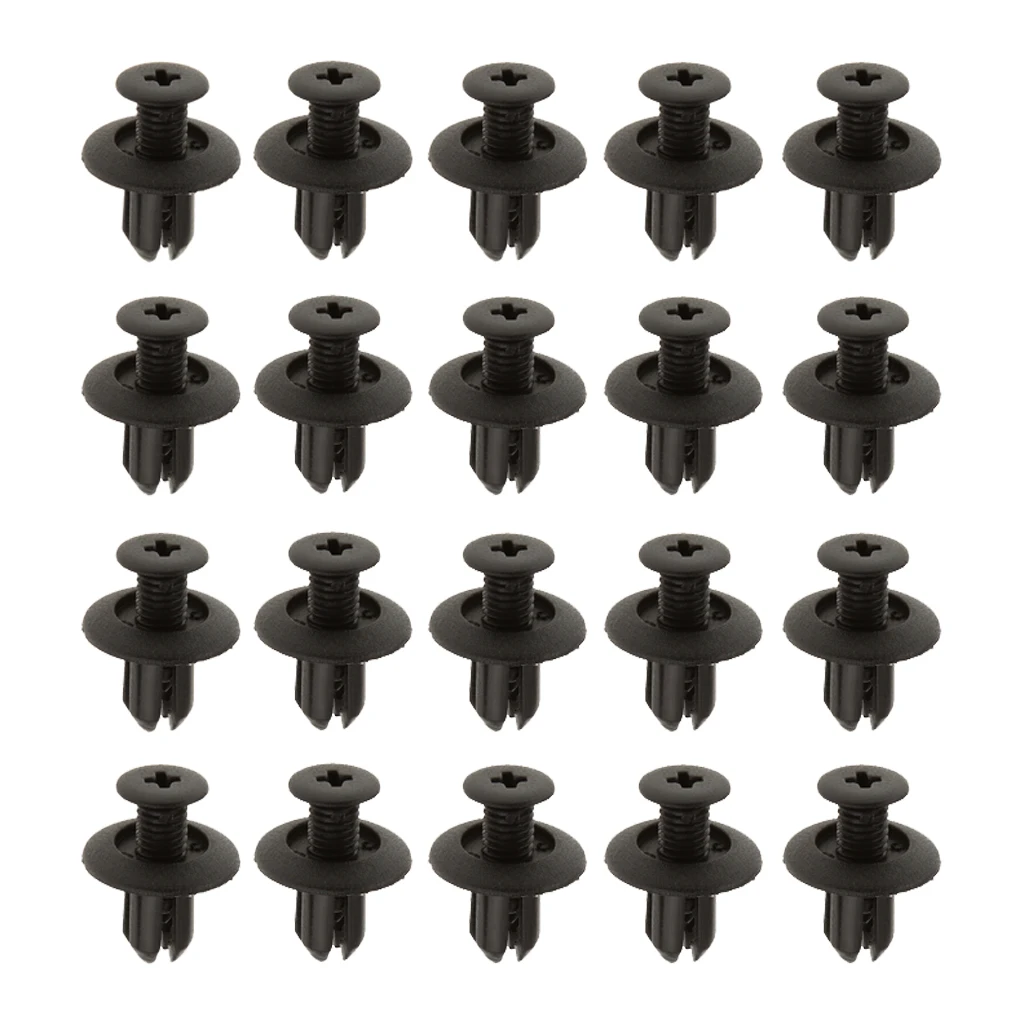 20Pcs 8mm Hole Auto Bumper Fastener Rivet Retainer Push Engine Cover Car Door Trim Panel Clips For Kia for Honda for Mitsubishi