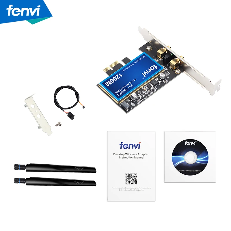 FV-HB1200 Desktop PCI-E Wireless Adapter Mac OS Hackintosh Wifi Dual Band 1200Mbps Wi-Fi BT 4.0 802.11ac Wlan Card macOS Big Sur lan card