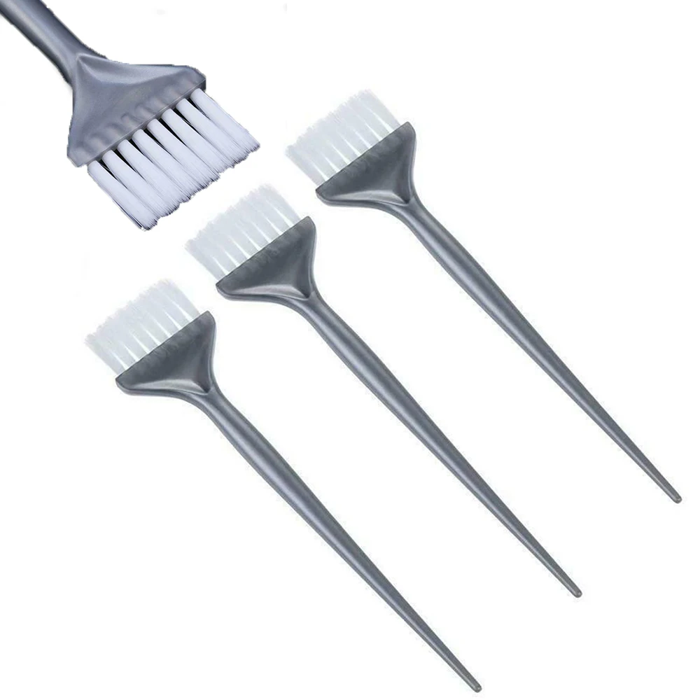 5 Pack Hair Dye Comb Coloring Brushes Hair Dyeing Kit Handle Professional Salon Barber Hair Bleach Tinting DIY Tool Silver Grey
