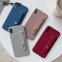 Наручный ремешок Браслет на руку силиконовый чехол для Samsung Galaxy S6 S7 край S8 S9 плюс S10 Note 5, 8, 9, 10, A5 A6 A8 A7 A9 стенд