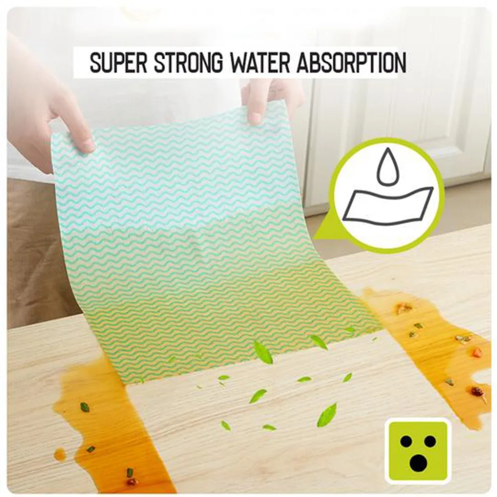 80pcs disposable non-woven rag Cleaning cloth Multi-purpose removable dish cloth soft soft microfiber cloth towel cleaning FC
