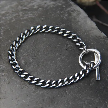 

Starfield S925 Sterling Silver Version Of Retro Thai Silver Bracelet Personalized Chain Women Jewelry Couples