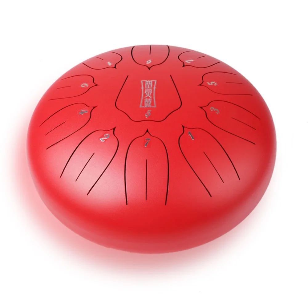 12 дюймов Сталь язык барабан Handpan ручной Барабаны крупных 11 Примечания Tankdrum с сумкой в комплекте