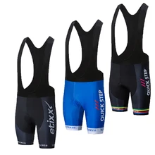 QUICK STEP летние велосипедные шорты для горного велосипеда, быстросохнущие велосипедные шорты с нагрудником, Мужские штаны с гелевой подкладкой