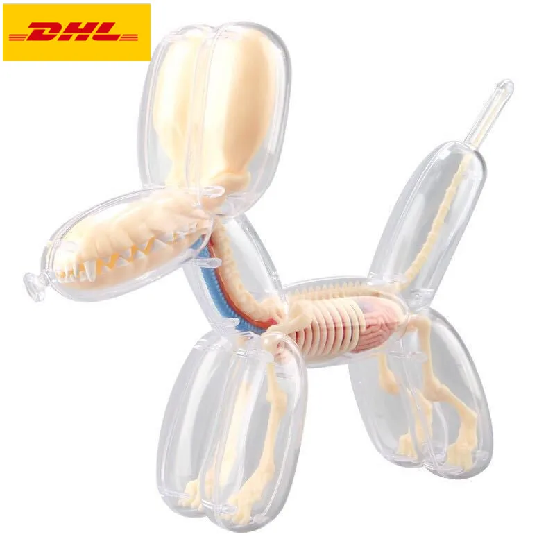 

8" Simulation Animal Big Transparent Balloon Dog Puzzle Compages Toys Plastic Action Figure Collectible Model Toy BOX 25CM V890