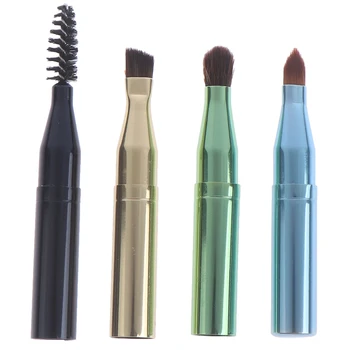 

Practical Makeup Brushes 4 Head Makeup Brush Retractable Plastic Eye Eyeshadow Brush Cosmetics Portable Brush Set Dropship