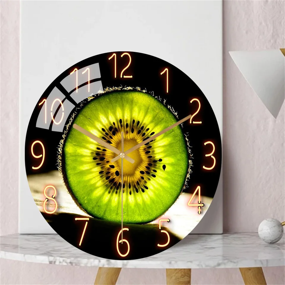 Orologio Da Parete Con Frutta Al Limone, Decorazioni Per La Casa Soggiorno Arte Tropicale~p126349362
