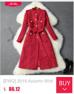 [EWQ] осеннее Новое Узорчатое платье с высоким воротником и длинным рукавом, обтягивающее трикотажное платье с разрезом для женщин 19C-a169-11-0