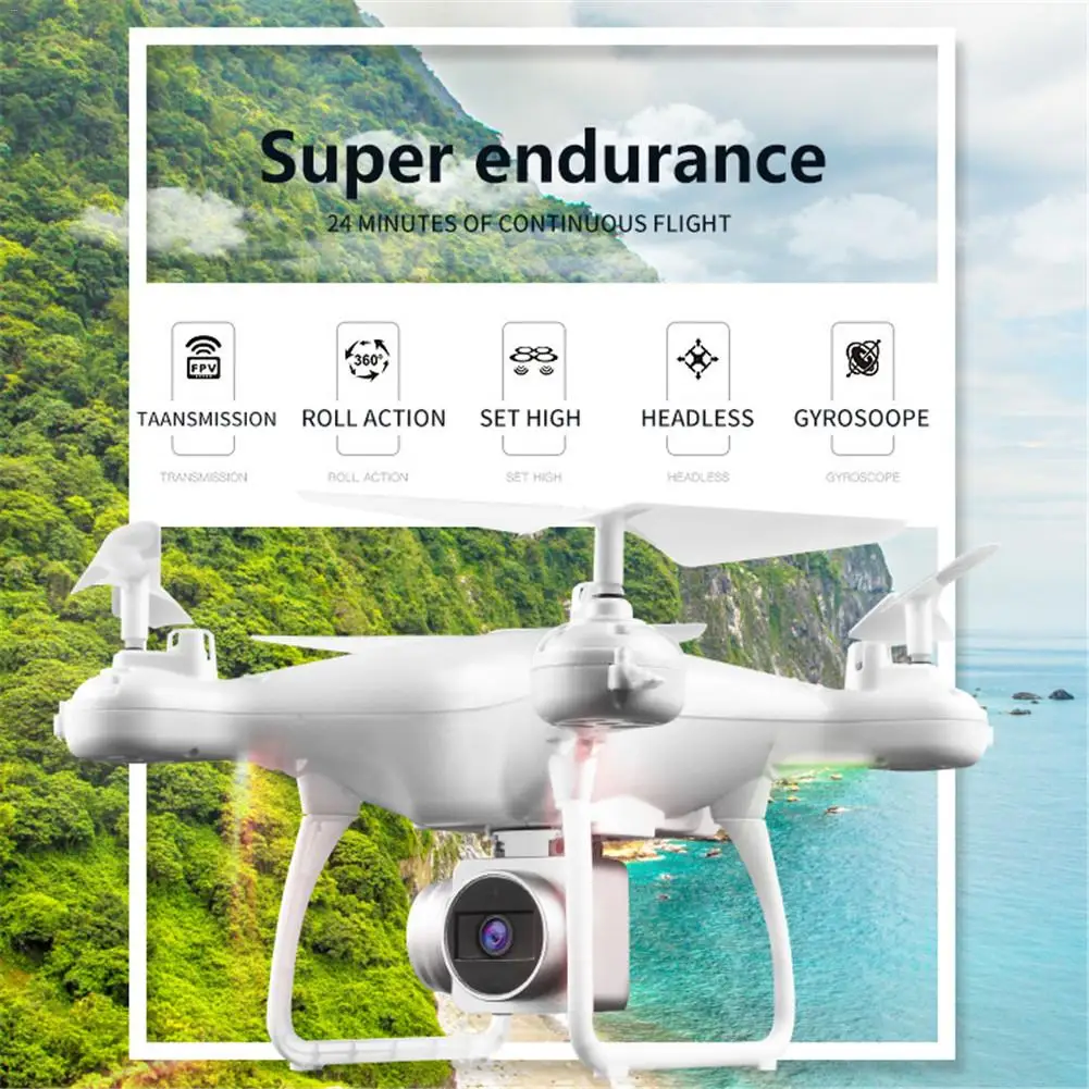 Радиоуправляемый вертолет Дрон с камерой HD 1080P wifi FPV Selfie Drone Профессиональный складной Квадрокоптер 24 минуты работы от батареи