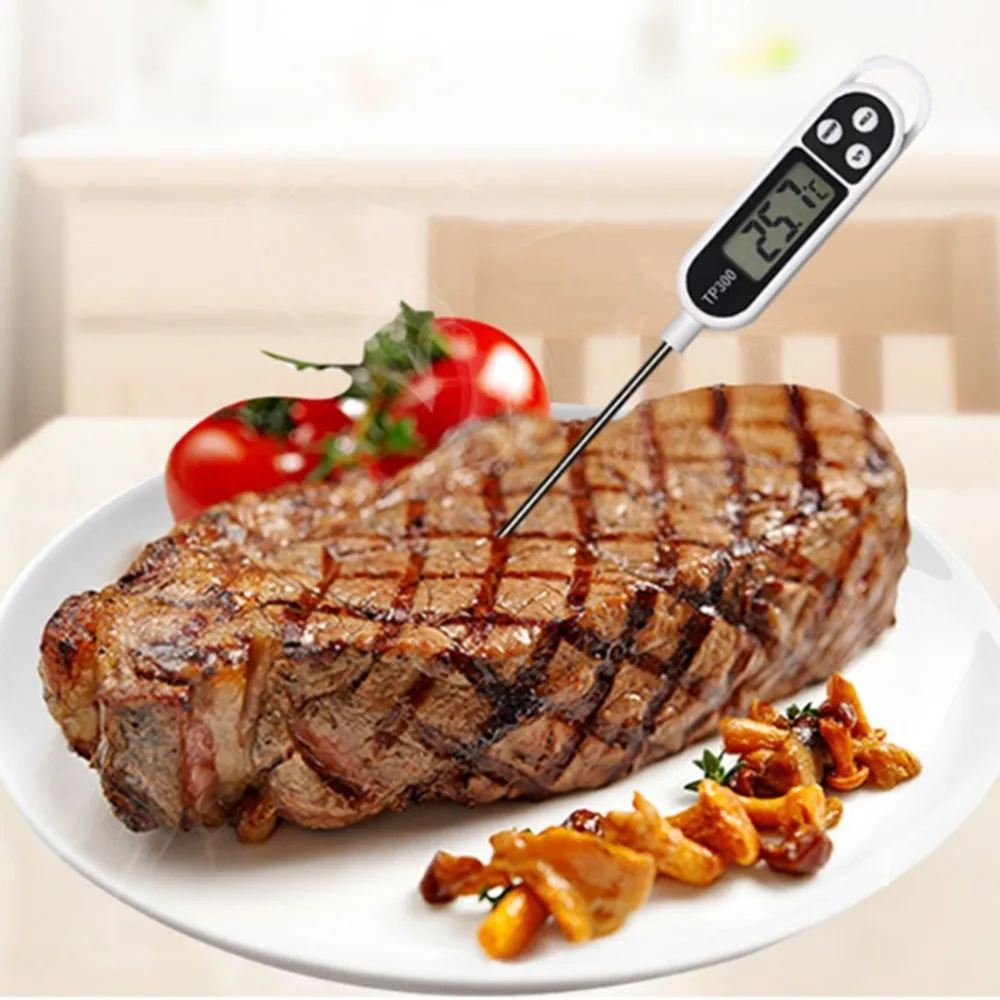 

LCD Display Meat Thermometer Kitchen Digital Cooking Probe Cooking Thermometer Food Electronic for BBQ Cooking Tools