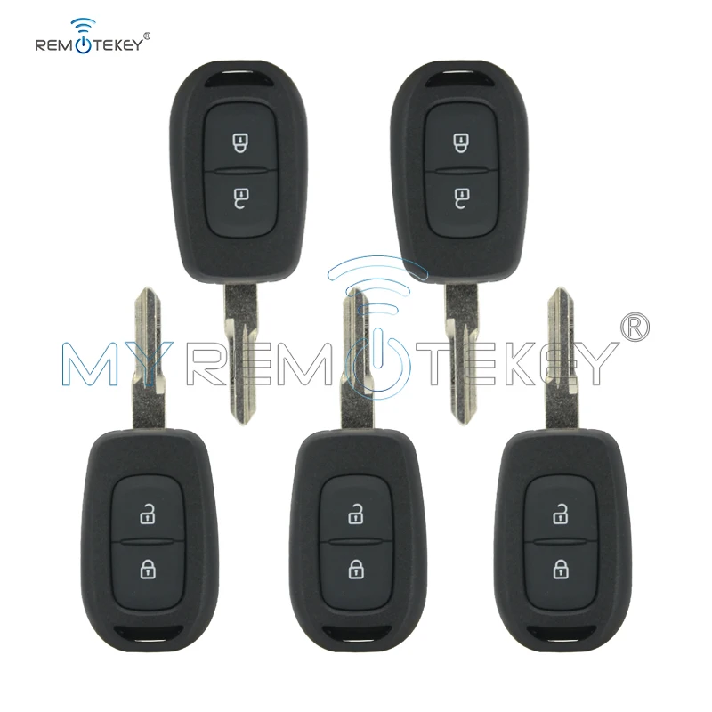 Remtekey 5 шт. 2 кнопки 433 МГц AES 4A чип FSK 2013 2014 2015 2016 2017 2018 для Renault Duster Kwid Sandero Logan|Ключ от