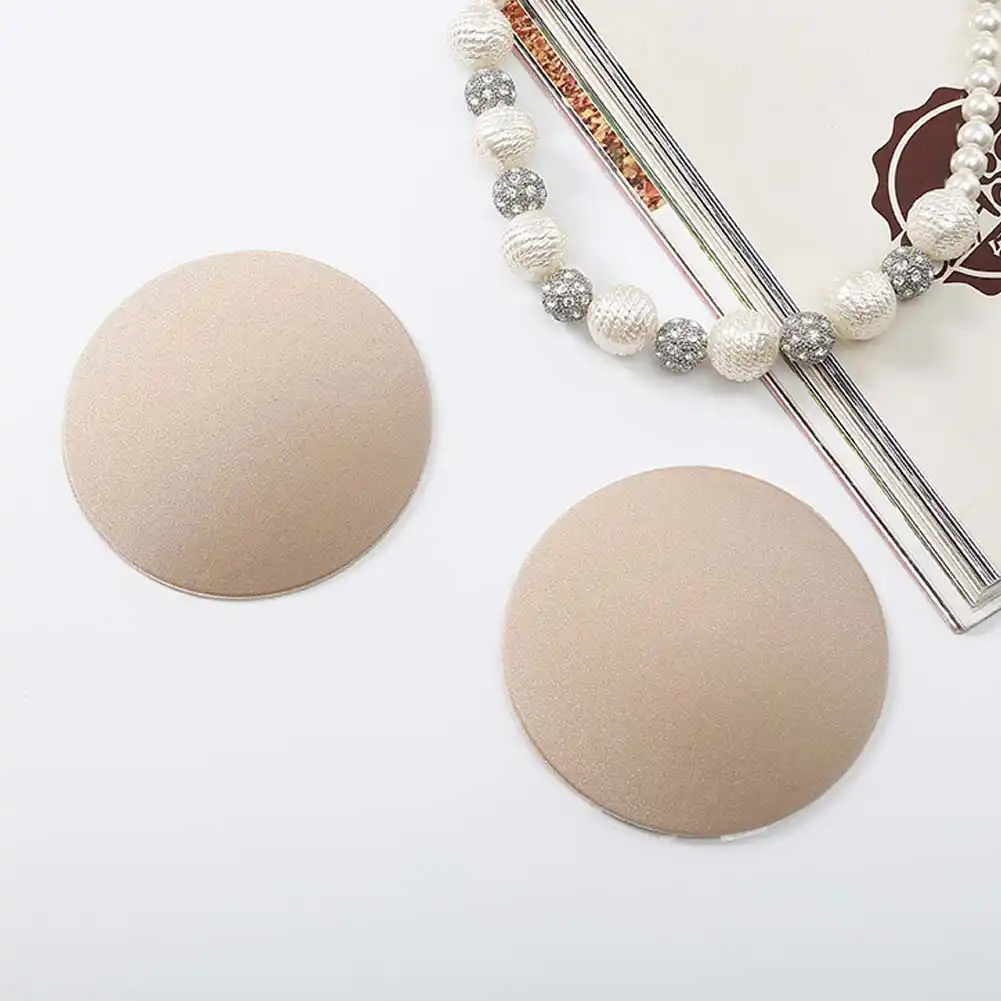 2pcs round self adhesive reuseable nipple cover chest paste bra