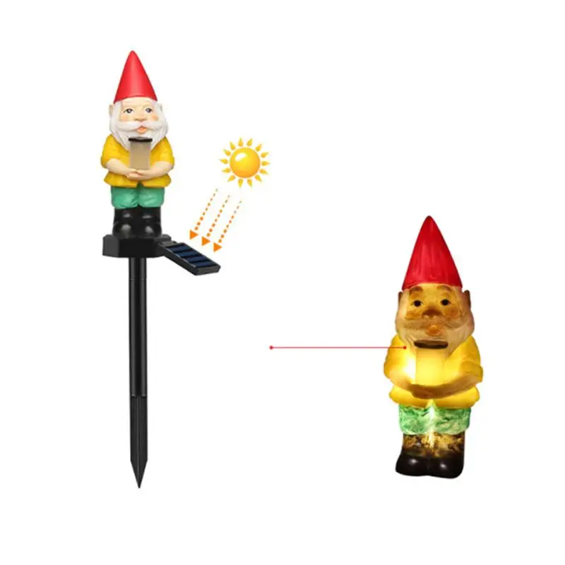 Solar Lawn Lamp Plug Light Christmas Elements Design Santa Claus Waterproof Decorative For Landscape