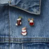 3pcs/set Merry Christmas Brooches Christmas Socks Christmas Tree Elk Enamel Badge Small Brooch Women Fashion Party Jewelry Gifts ► Photo 3/6