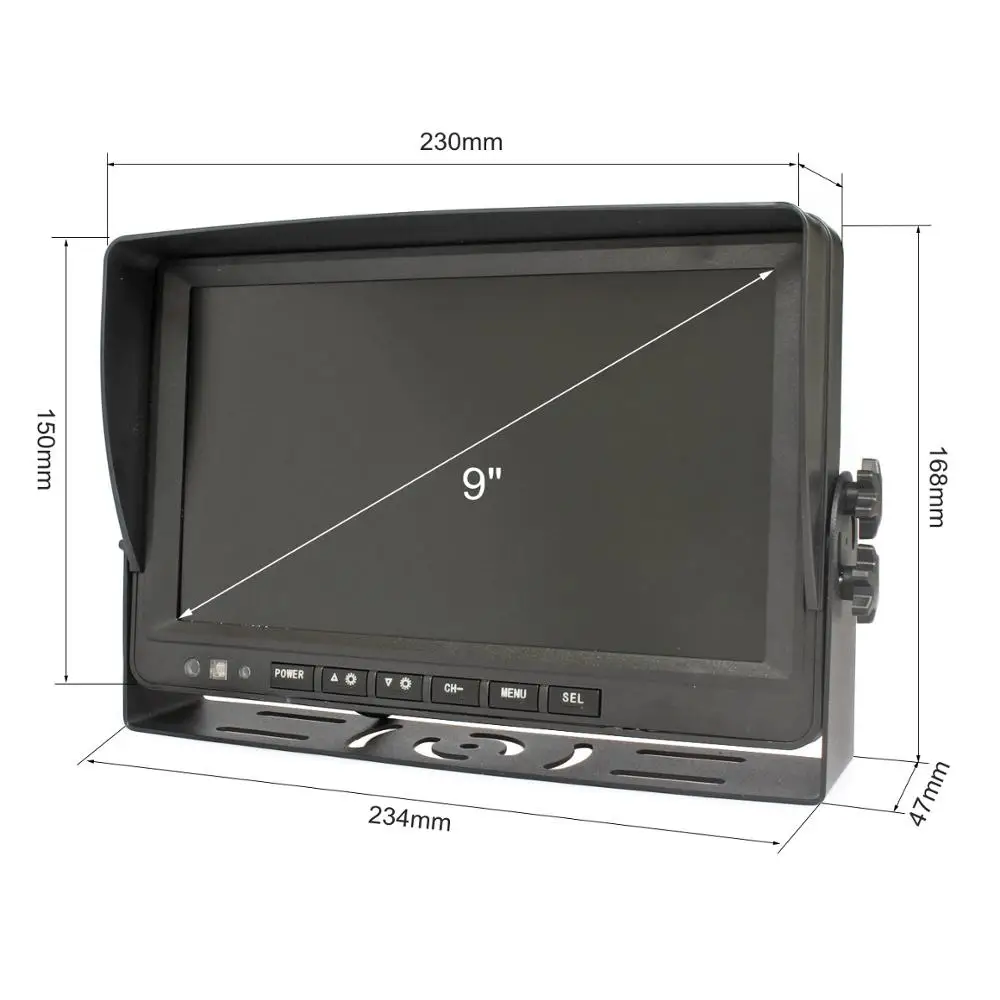 Система видеонаблюдения DIYSECUR Раздельный экран 9 дюймов IPS HD 1080P AHD камера заднего