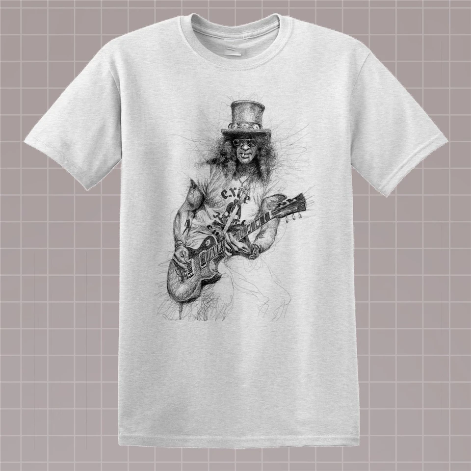 Футболка с рисунком рок-музыки бархатная футболка надписью Guns Roses inde Sketch Revolver