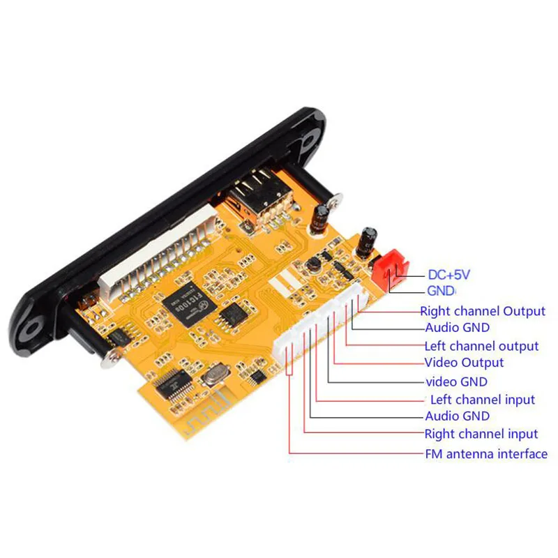  Hd Dts Cvbs Usb Rca Audio Video Modulo per Il Fai da Te Tv Box Ebook Mtv Scheda Del Controller Blue