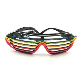 

2020 Neon Party EL Glasses EL Wire Neon LED Sunglasses Light Up Glasses Rave Costume Party DJ SunGlasses Birthday Party Decor