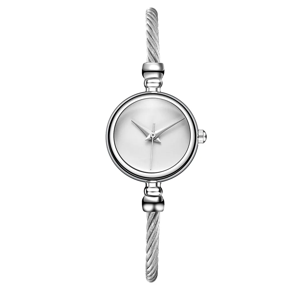 Женские роскошные брендовые модные серебряные женские часы, повседневные кварцевые часы с браслетом из нержавеющей стали, аналоговые наручные часы - Цвет: D