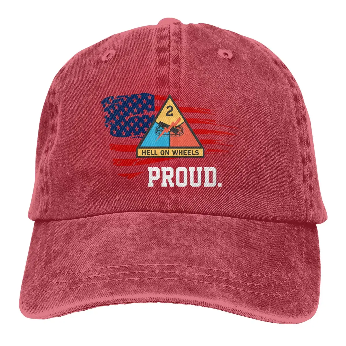 Proud Army 2-я бронированная дивизия американский флаг Мужская классическая бейсболка папа шляпа регулируемый размер