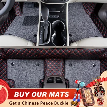 

High-quality leather car floor mat for hyundai SOLARIS CRETA ix35 TUCSON ELANTRA SONATA i30 i40 Santa Fe carpet alfombra astra h