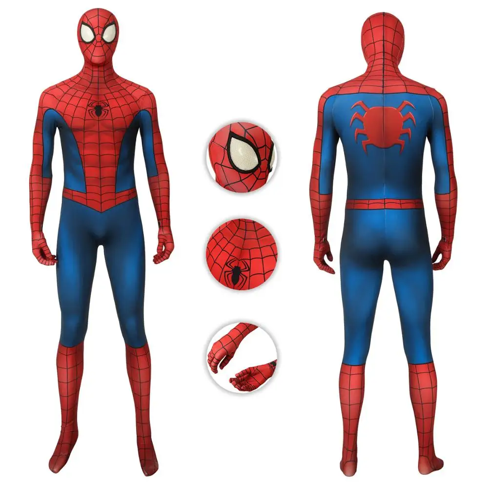 

Spider-Man Costume Spider-Man Cosplay Peter Parker Full Set Classic Suit (Repaired)