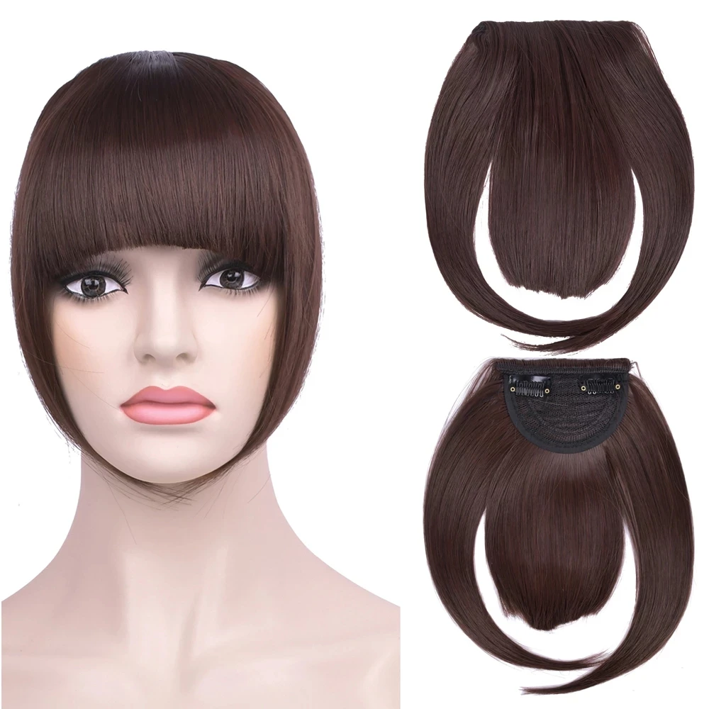 Clip On Hair Bang Extension Resistenza Al Calore Sintetica Neat Front Fringe Girls Cute Curtain Bnags