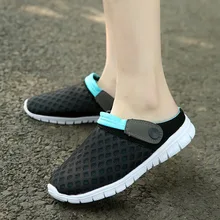 Летние босоножки; сетчатые шлепанцы; стиль; пористая обувь с птичьим гнездом; пляжные шлепанцы; большие размеры 36-46