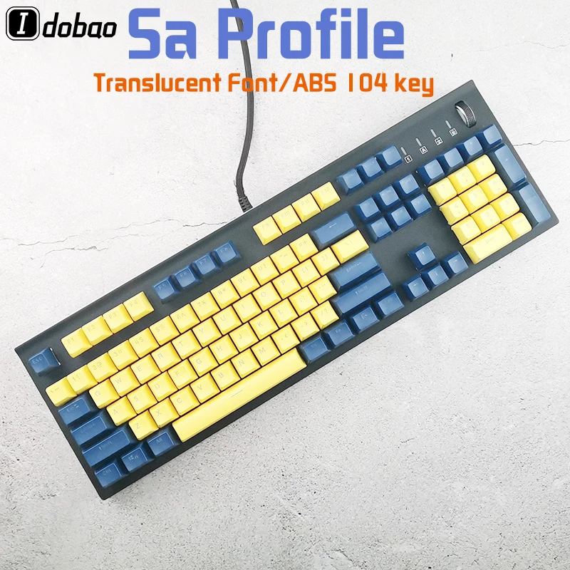 

Sa Profile Mechanical Keyboard Keycaps Abs Doubleshot Material Backlit Black Gray Yellow Red Blue Color For Ck104
