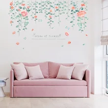 Brigade Kang XC9042 хипстер Цветочные настенные наклейки с виноградной лозой гостиная лестницы стены ТВ стены ПВХ Съемная клейкая бумага