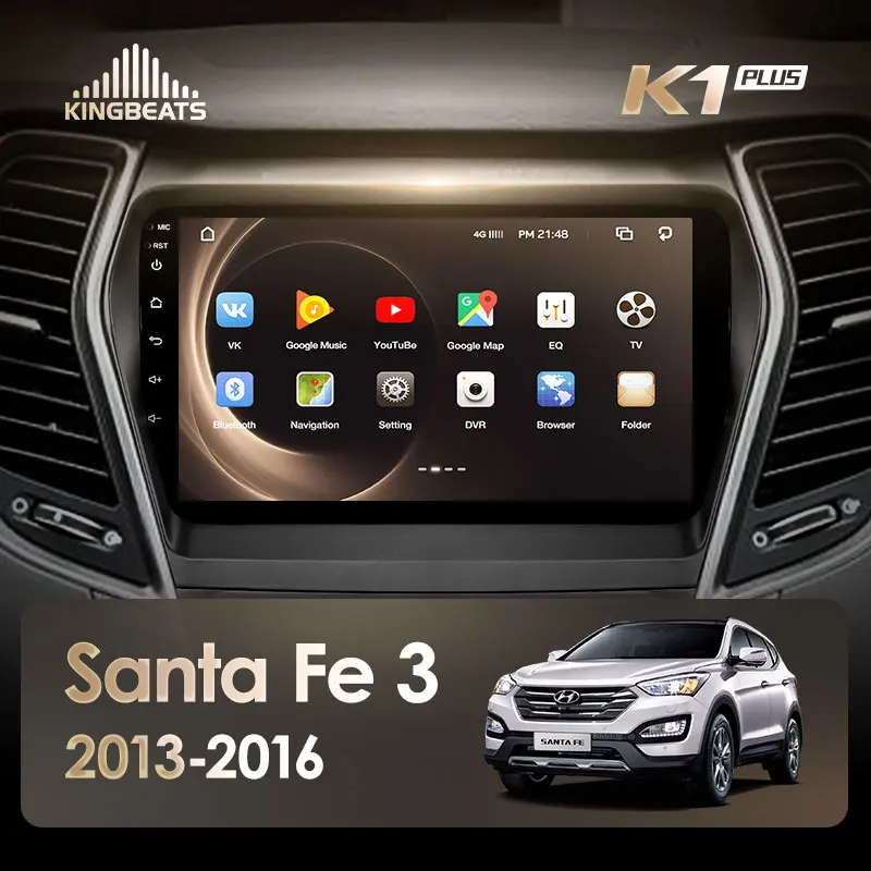 Clearance KingBeats Android 8.1 Octa-Core head unit 4G in Dash Car Radio Multimedia Video Player Navigation GPS For Hyundai Santa Fe 3 2013-2016 no dvd 2 din Double Din Android Car Stereo 2din DDR4 2G RAM 32G ROM / 4+64G 1