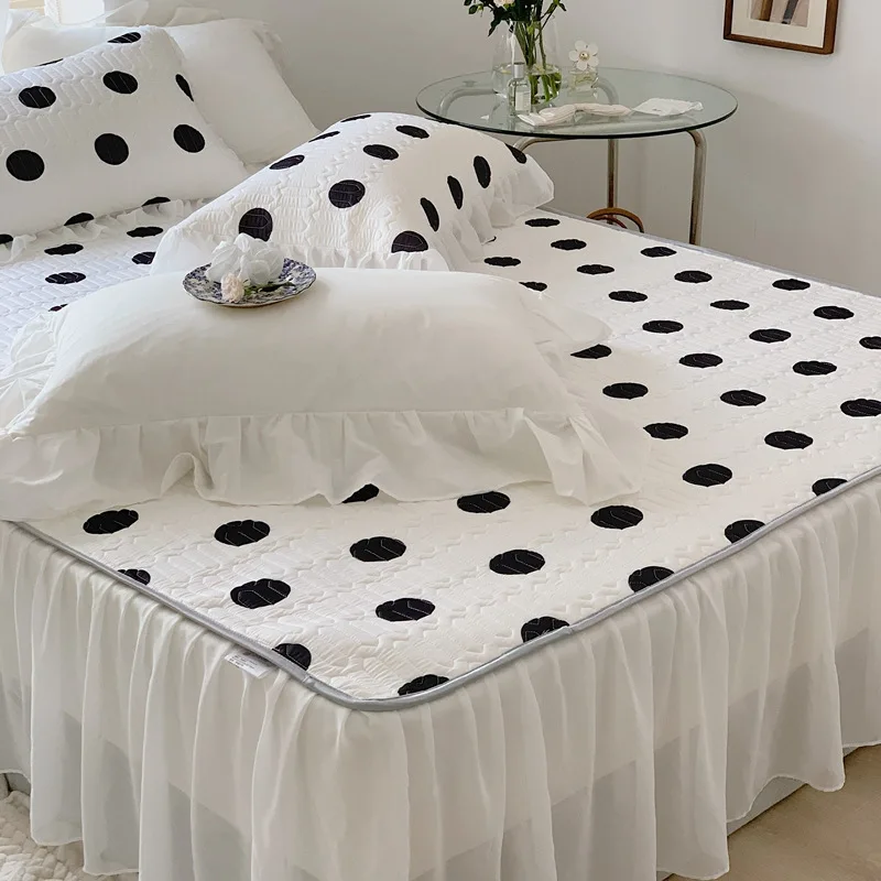 

Кружевная юбка для кровати Феи принцессы ледяной латексный крутой коврик набор из трех предметов складной моющийся Мягкий Пушистый Коврик