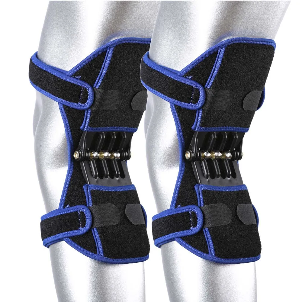 1 Pair Blue Дропшиппинг-дышащие Нескользящие наколенники для поддержки суставов, подтягивающие наколенники, забота о мощном отскоке, пружинная сила, наколенник - Цвет: 1 Pair Blue