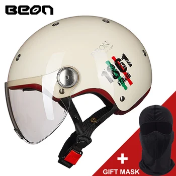 

BEON Motorcycle Helmets Motorbike Half Racing Retro Helmet Casque Moto Scooter Vintage Motocross Riding Helmet