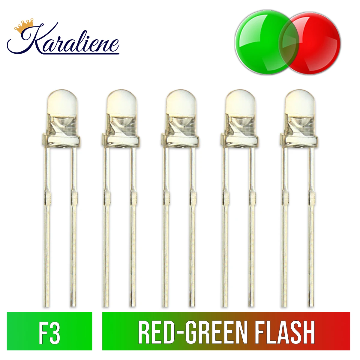 10개/몫 F3-F5(3mm-5mm) 깜박이는 LED 2핀 발광 다이오드