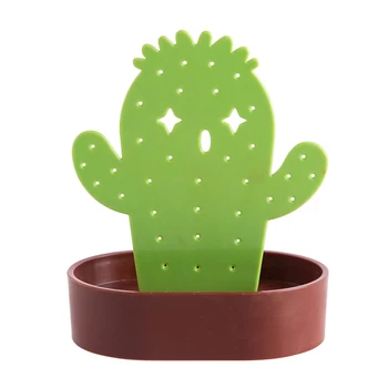 

ABS Organizer Display Stand Office Jewelry Holder Non Slip Portable Cactus Shape Storage Rack Home Decorative Multi-function
