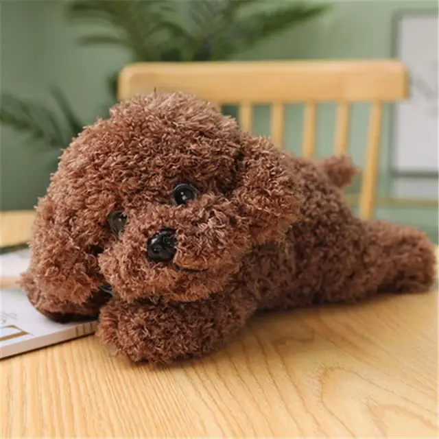 Soft Realistic Teddy Dog Plush Toy Funny Simulation Stuffed Little Puppy Dolls Lovely Birthday Gift for Baby Kids Girls