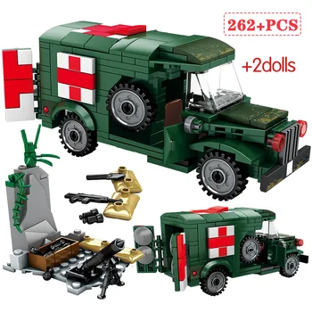 

City Germany Military Tank Building Blocks Police Weapon Soldier WW2 Figures Bricks Educational Toys For Children