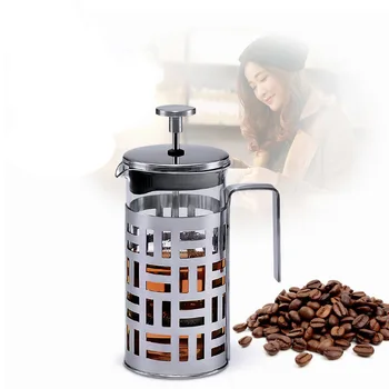 

Portable Manual French Presses Pot 350ml/600/1000m Stainless Steel Glass Filter Coffee Machine Household Use Coffee Maker Bb50