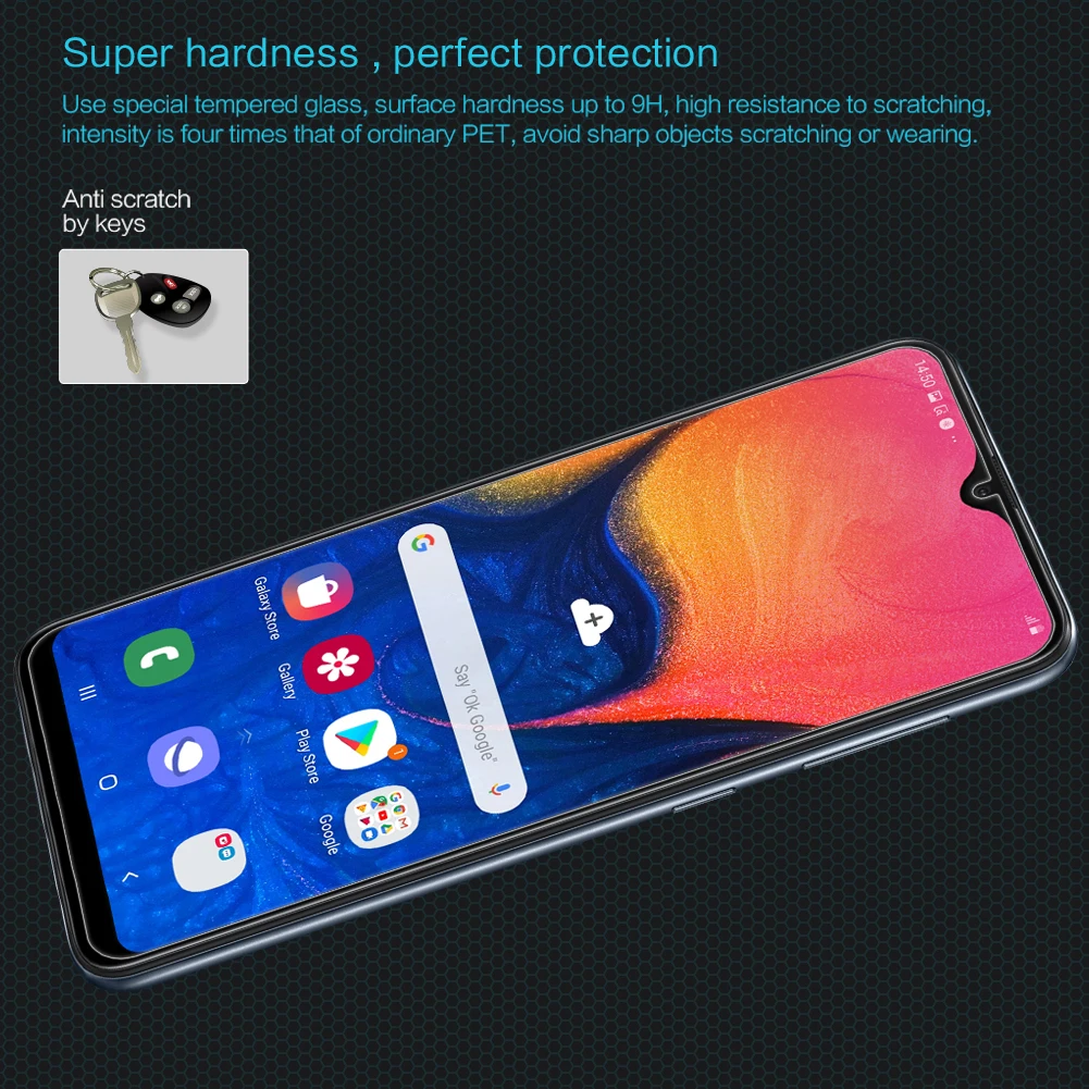 for Samsung A10 Glass Screen Protector Nillkin 9H Hard 0.33mm Clear Safety Protective Tempered Glass for Samsung Galaxy A10