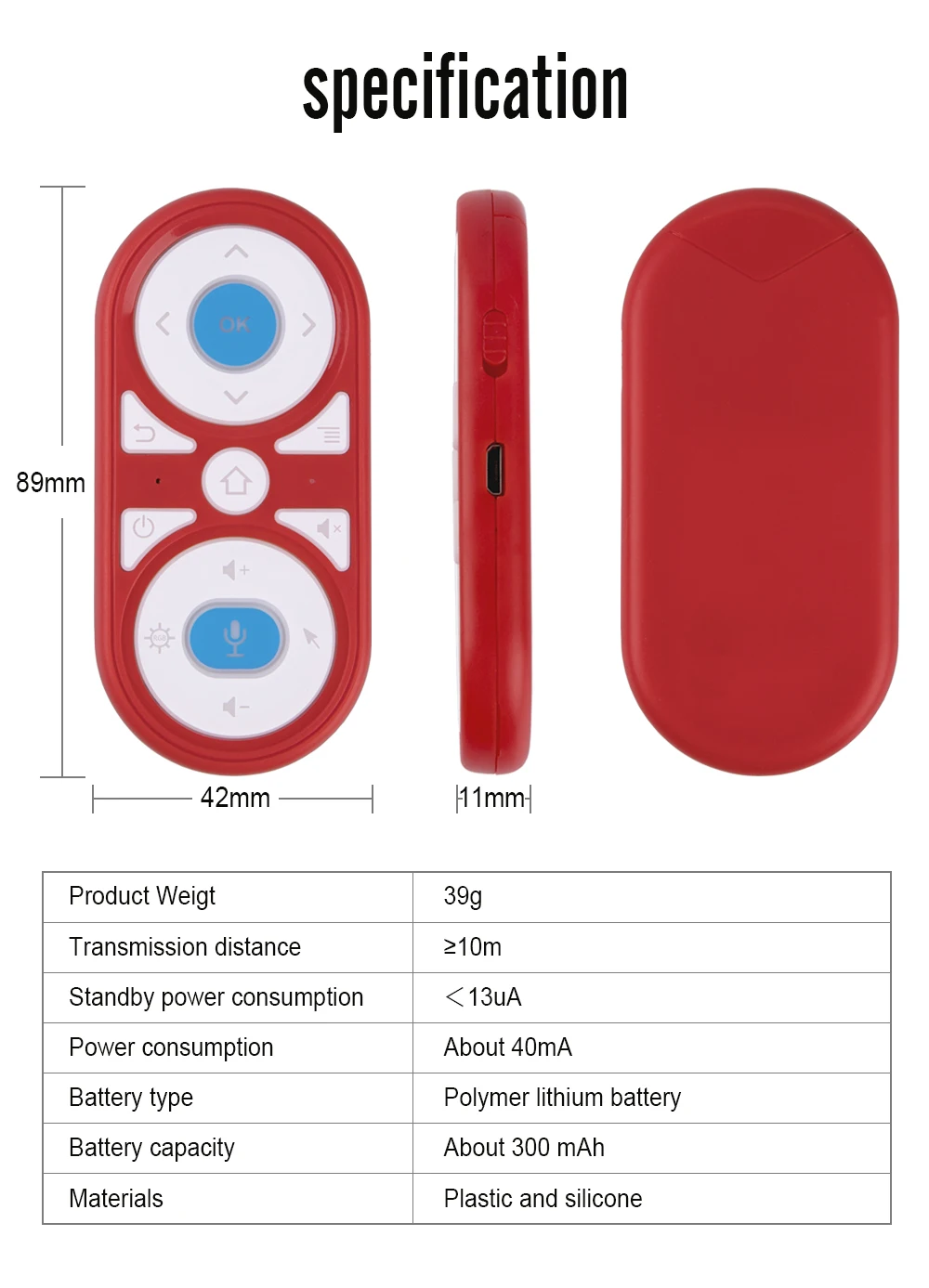 RGB Backlit Air Mouse-d11