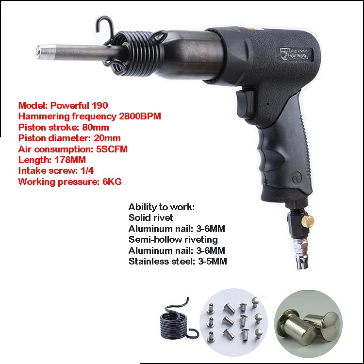 Pneumatic Rivet Gun Industrial Speed Adjusted Semi-Hollow/Solid Rivet Gun  GY-503