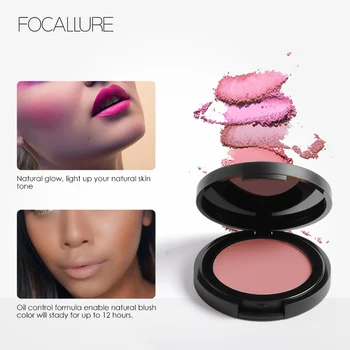 FOCALLURE 11 Colors Face Mineral Pigment Blusher Powder Brozer Cosmestics Professional Palette Blush Contour