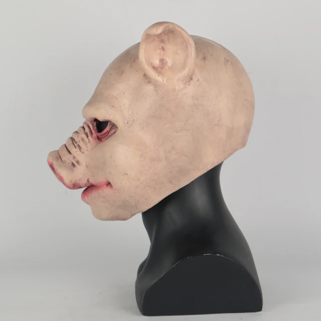 Máscara Halloween Cerdo Feliz - Latex Realista Para Adultos