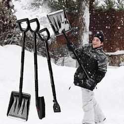 Três em um conjunto de pá de neve tático multifuncional pá ferramentas ao ar livre acampamento sobrevivência dobrável pá ferramenta equipamento do carro neve