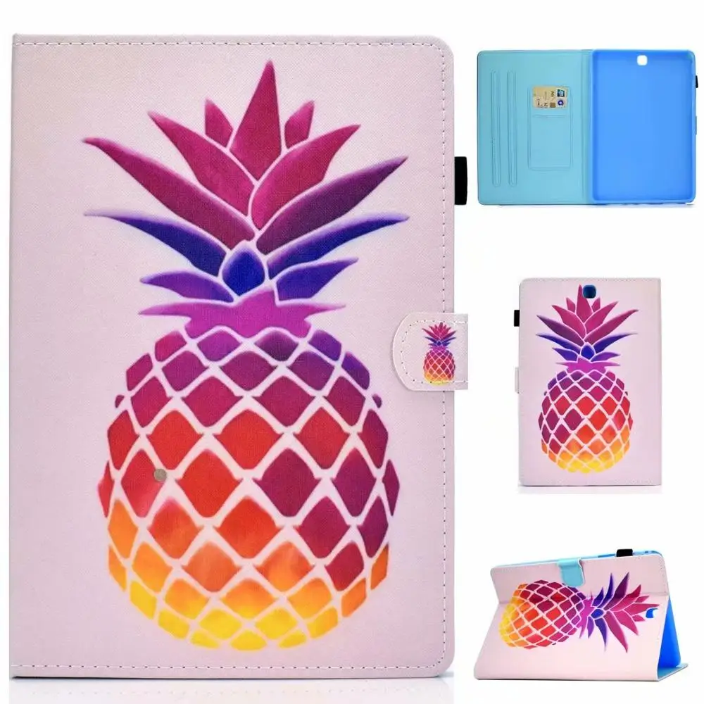 Kids Cartoon Pu Leather Tablet Case for Samsung Galaxy Tab A SM-T550 SM-T555 9.7&quot Smart Silicone Back Flip Stand Cover Funda+pen |