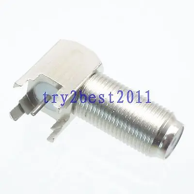 DHL/EMS шт разъем F tv jack контактный припой PCB mount RF коаксиальный прямоугольный-C1